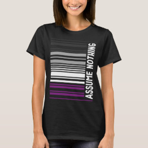 Camiseta Orgullo asexual Orgullo Orgullo código de barras d