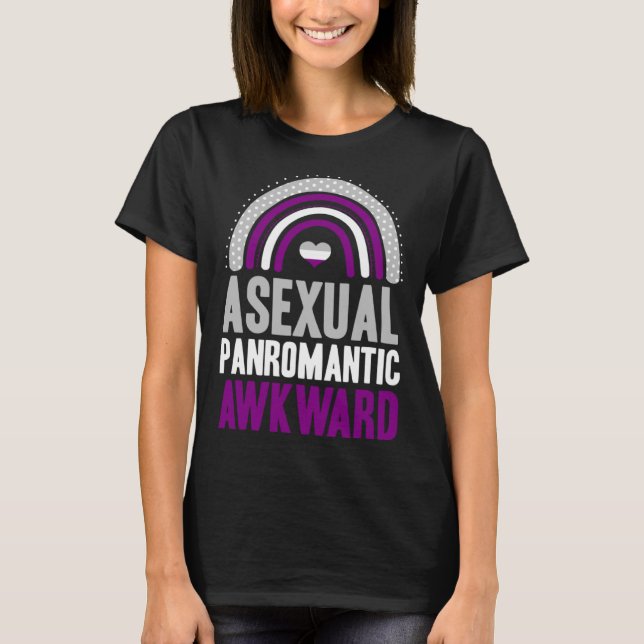 Camiseta Orgullo asexual panromántico incómodo asexual bohe (Anverso)