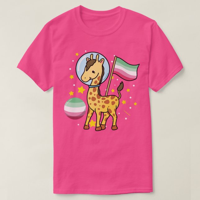 Camiseta Orgullo astronauta de jirafa (Diseño del anverso)