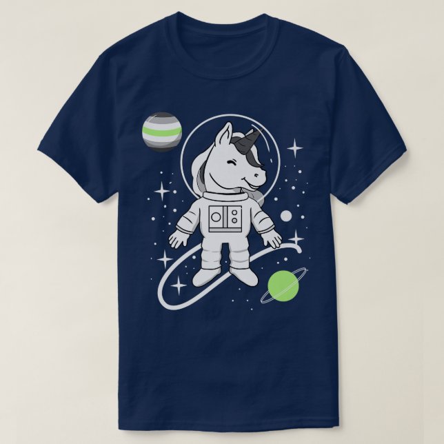 Camiseta Orgullo astronauta unicornio (Diseño del anverso)
