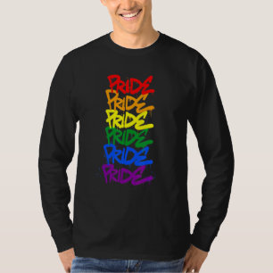 Camiseta Orgullo Bandera Lgbtq Diseño de Graffiti Street Ar