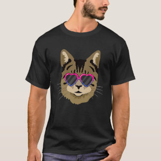 Camiseta Orgullo Bi Gato Gatito Gafas de sol LGBTQ Bisexual