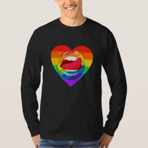 Camiseta Orgullo Bi LGBT Orgulloso Besos Bisexuales Corazón