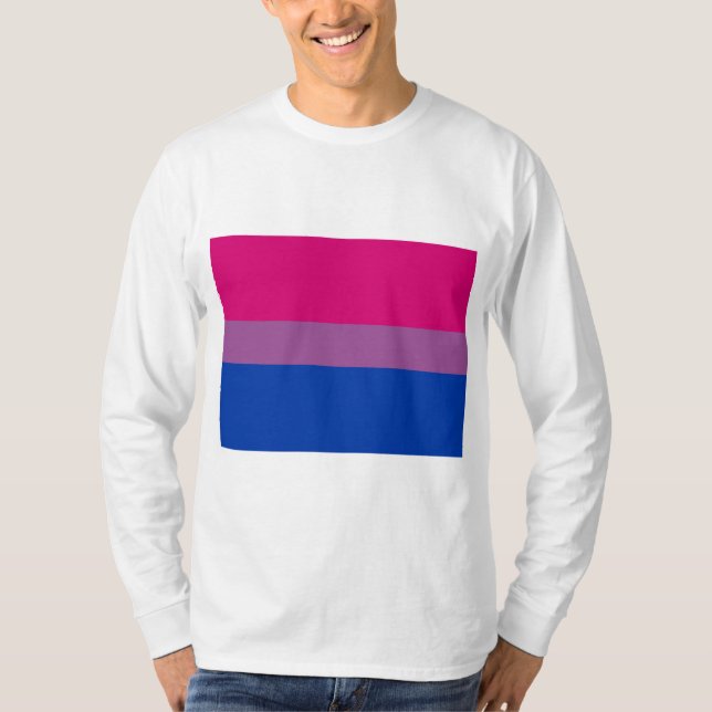 Camiseta Orgullo Bisexual (Bandera Bi) (Anverso)