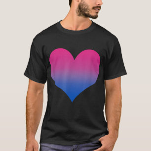 Camiseta Orgullo bisexual Bandera Corazón gradiente de amor