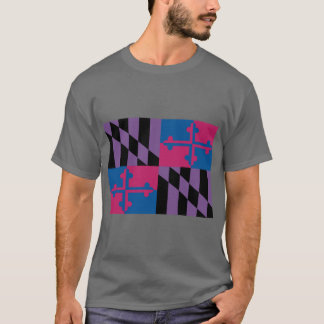 Camiseta Orgullo bisexual Bandera del Estado de Maryland