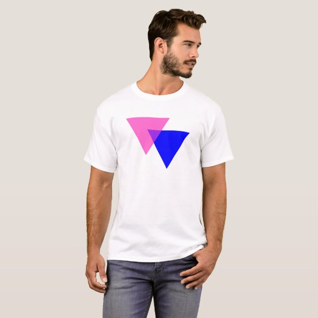Camiseta Orgullo bisexual biangles (Anverso completo)