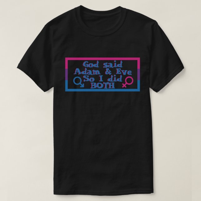 Camiseta Orgullo bisexual de Adam y Eva (Diseño del anverso)