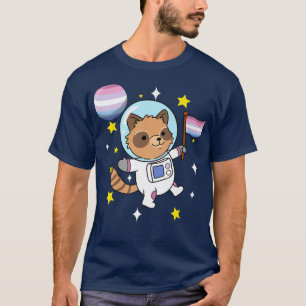 Camiseta Orgullo bisexual de astronauta de Raccoon