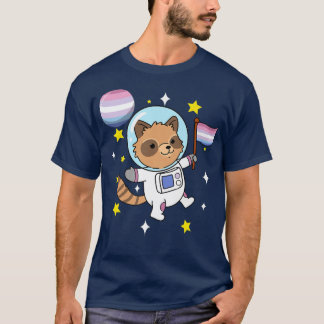 Camiseta Orgullo bisexual de astronauta de Raccoon
