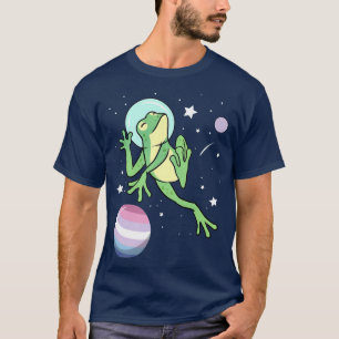 Camiseta Orgullo bisexual de astronauta de rana