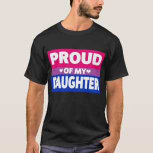 Camiseta Orgullo bisexual de mi hija mamá papá linda