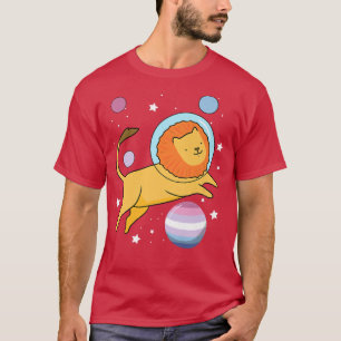 Camiseta Orgullo bisexual de un astronauta león