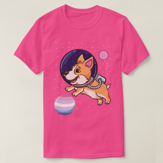 Camiseta Orgullo bisexual del astronauta de Corgi (Diseño del anverso)