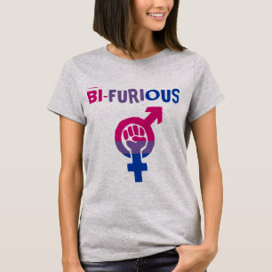 Camiseta Orgullo bisexual del poder BI-FURIOUS LGBT