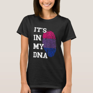 Camiseta Orgullo Bisexual Huella dactilar de ADN Bandera Bi