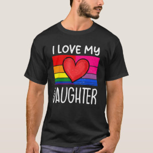 Camiseta Orgullo bisexual LGBT Amo a mi hija hermano de cor
