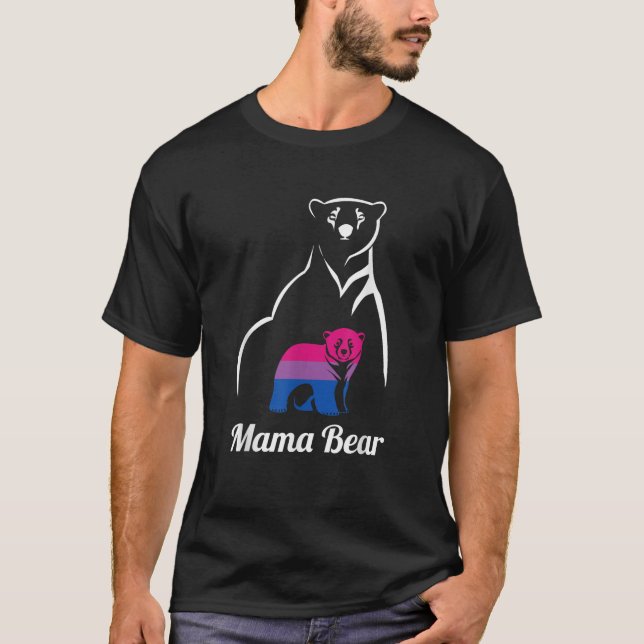 Camiseta Orgullo bisexual LGBT Mama Bear (Anverso)