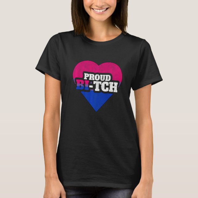 Camiseta Orgullo bisexual Lgbt Orgullo Bi Tch Queer No bina (Anverso)