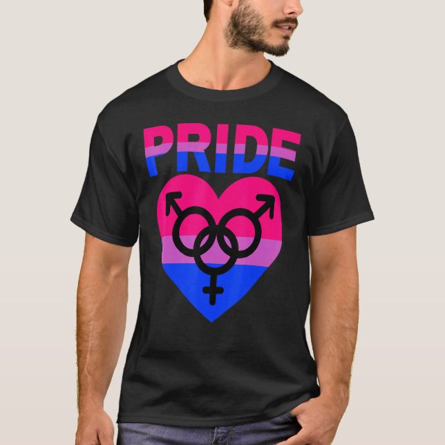 Camiseta Orgullo bisexual Lgbtqia Amor Apoyo Bi Hombres B (Anverso)