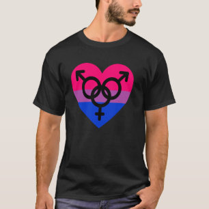 Camiseta Orgullo bisexual LGBTQIA+ Amor y apoyo de los homb
