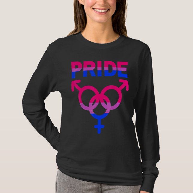 Camiseta Orgullo bisexual Lgbtqia Apoyo al amor Hombres Muj (Anverso)