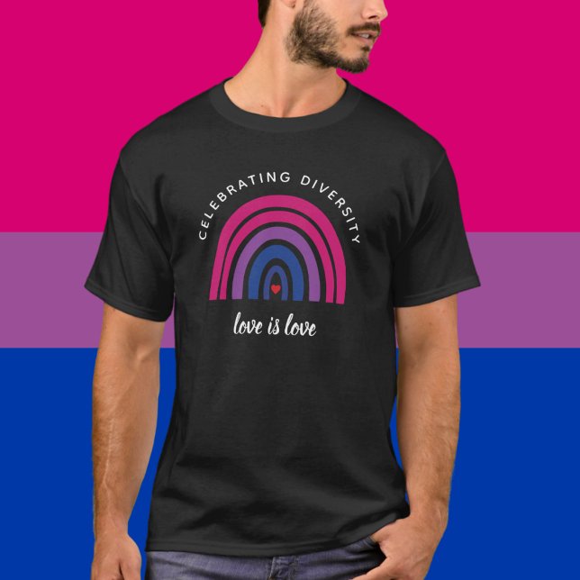 Camiseta Orgullo bisexual que celebra la diversidad el amor (Subido por el creador)