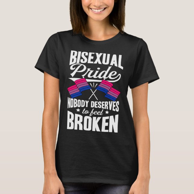 Camiseta Orgullo bisexual que nadie merece sentir mal (Anverso)