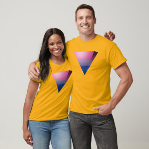 CAMISETA ORGULLO BISEXUAL TRIÁNGULO 3D
