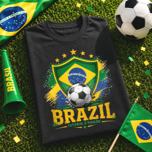 Camiseta Orgullo Brasileño Fútbol Brasil Hincha Fútbol Bras