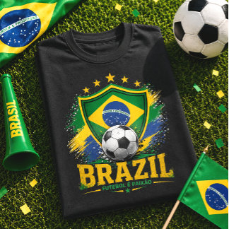 Camiseta Orgullo Brasileño Fútbol Brasil Hincha Fútbol Bras