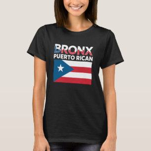 Camiseta Orgullo Bronx Puertorriqueño Bandera de Puerto Ric