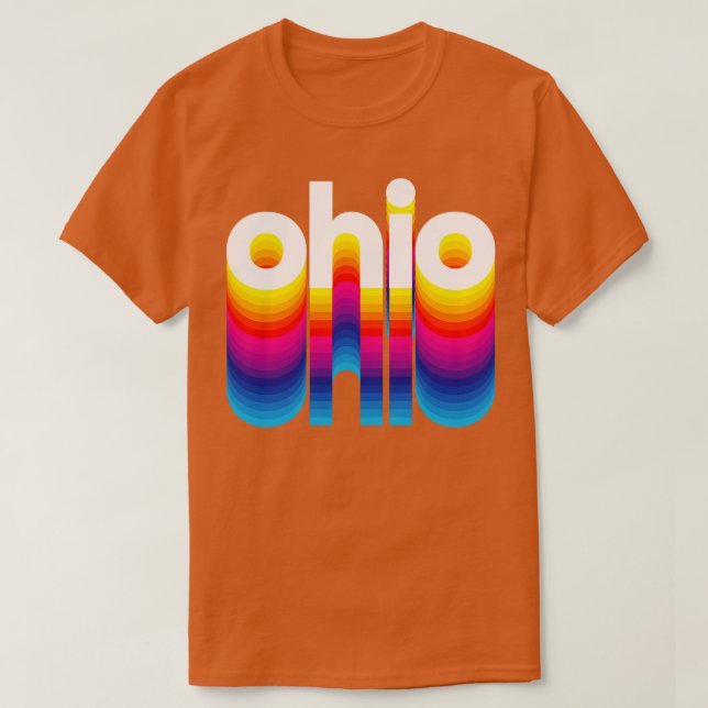 Camiseta Orgullo Buckeye Diseño Arcoiris Amo Ohio (Diseño del anverso)