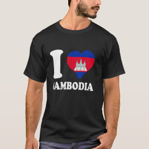 Camiseta Orgullo camboyano corazón camboyano amo Camboya Ca