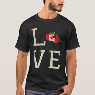 Camiseta Orgullo canadiense venas cardíacas Canadá bandera