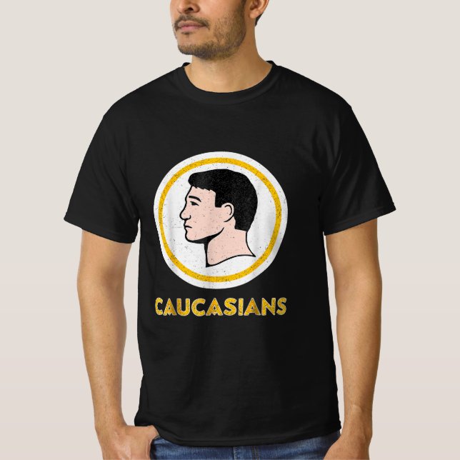 Camiseta Orgullo caucásico divertido vintage (Anverso)