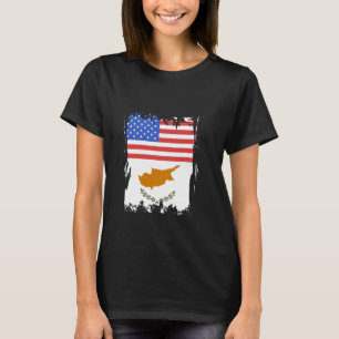 Camiseta Orgullo chipriota de Chipre Estados Unidos Bandera