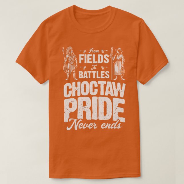 Camiseta Orgullo Choctaw De Campos A Batallas (Diseño del anverso)