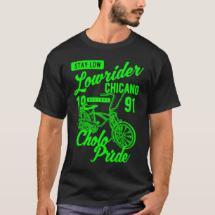 Camiseta Orgullo Cholo Baja Estancia Bicicleta Retro Chican
