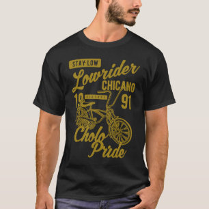 Camiseta Orgullo Cholo Baja Estén Lowrider Bicicleta Retro
