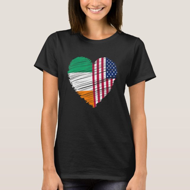 Camiseta Orgullo ciudadano doble de la bandera irlandesa es (Anverso)