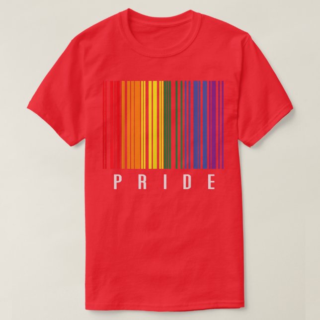 Camiseta Orgullo código de barras LGBT Orgullo lésbico tran (Diseño del anverso)