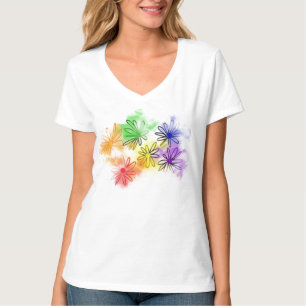 Camiseta Orgullo colorido: Daisies arcoiris