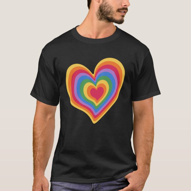 Camiseta Orgullo con amor de arcoíris 12 (Anverso)