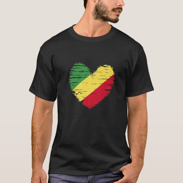 Camiseta Orgullo Congo Con Bandera Del Congo (Anverso)