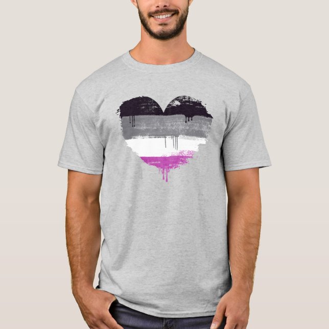 Camiseta Orgullo Corazón Asexual (Anverso)