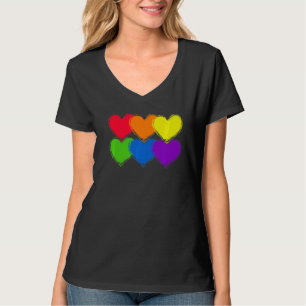 Camiseta Orgullo Corazón Lgbtq Bisexual Amo Arcoiris Transg