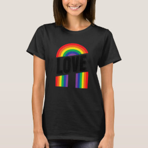 Camiseta Orgullo Corazón Lgbtq Bisexual Amo Arcoiris Transg