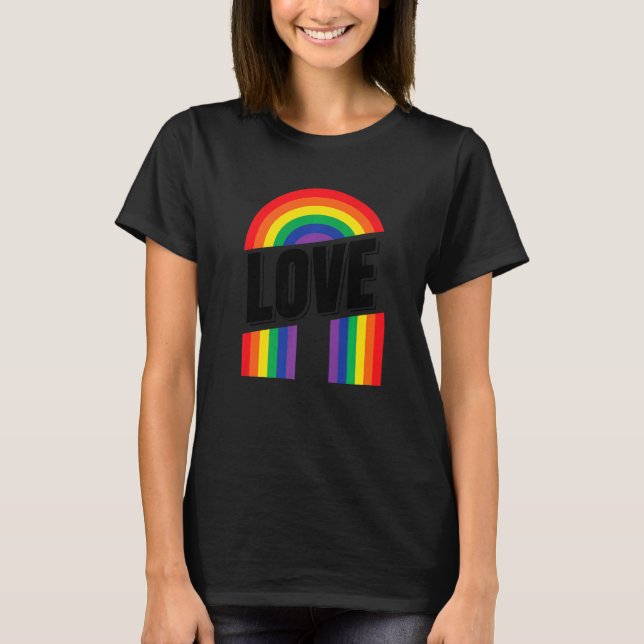 Camiseta Orgullo Corazón Lgbtq Bisexual Amo Arcoiris Transg (Anverso)