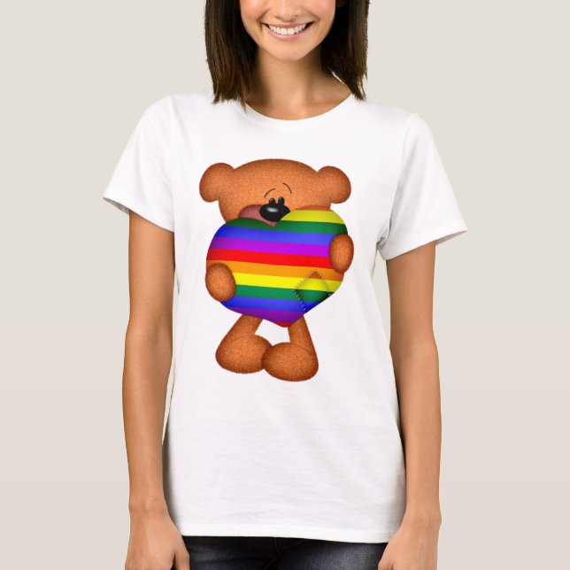 Camiseta Orgullo Corazón Teddy Oso (Anverso)